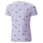 Puma essentials+ logo lab tee youth in purple - Back View