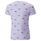 Puma essentials+ logo lab tee youth in purple - Back View