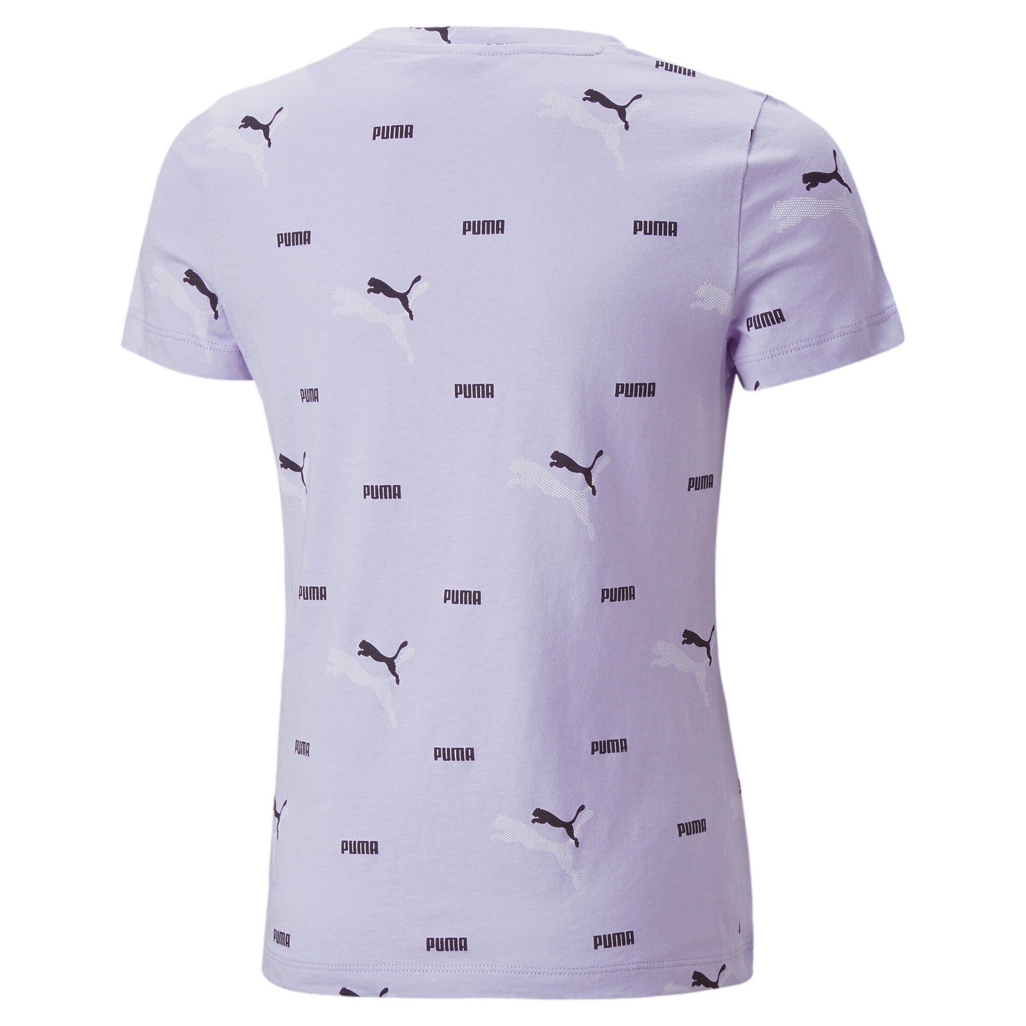 Puma essentials+ logo lab tee youth in purple - Back View