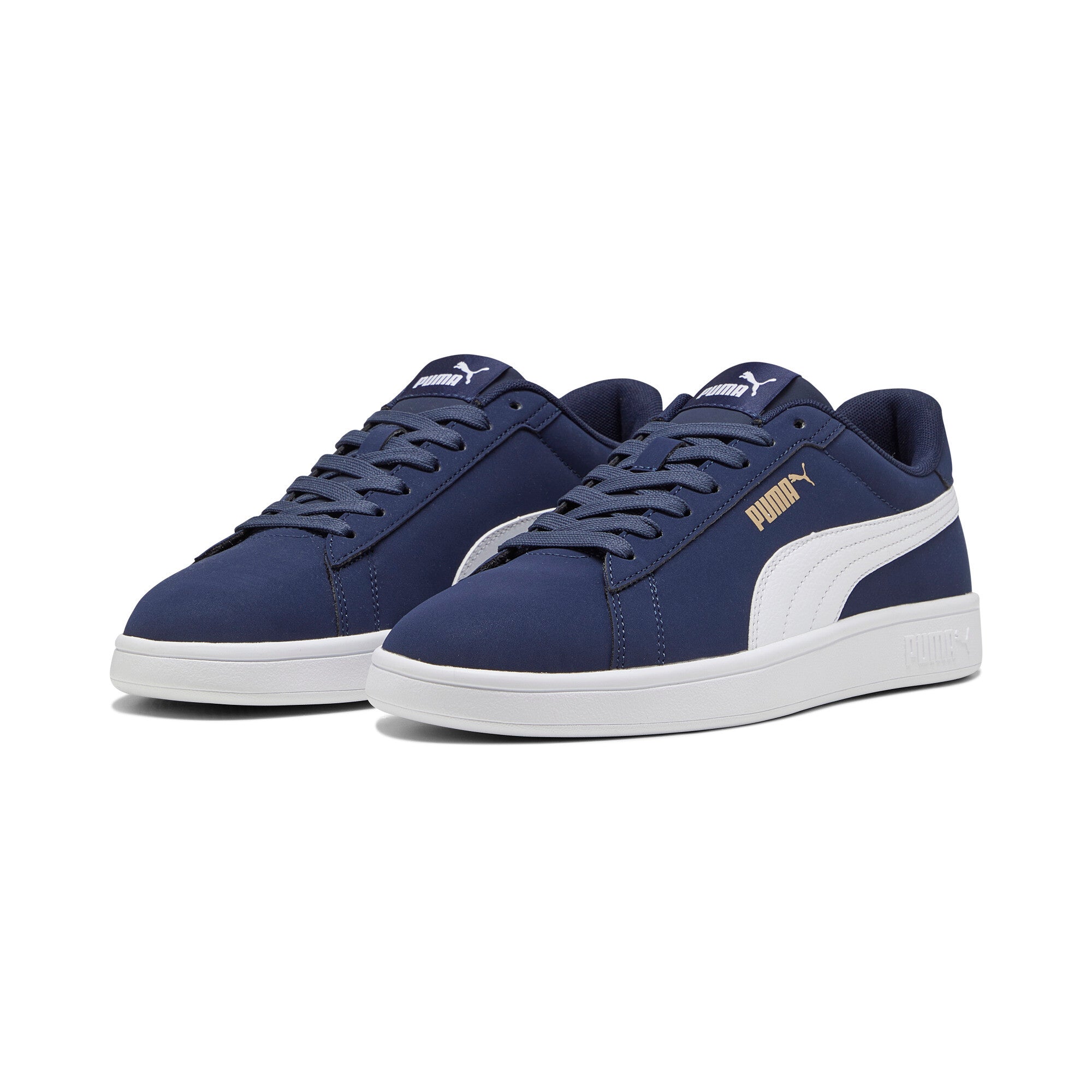 Puma smash 3.0 buck sneakers in black - Front View