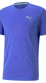 Puma running run favourite heather tee in blue - Front View