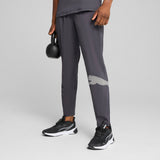Puma train all day big logo woven pants in galactic gray - Model Shot 01