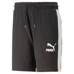 Puma T7 iconic shorts in black - Front View