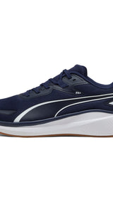 Puma skyrocket lite running shoes in navy and white - Side View 01