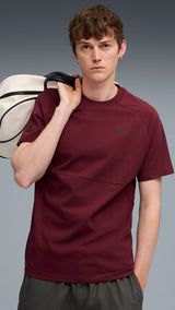 PUMA PUMATECH tee in dusky gray - ruby shimmer