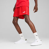 Puma essentials tape woven 5" shorts in for all time red - Model Shot 01