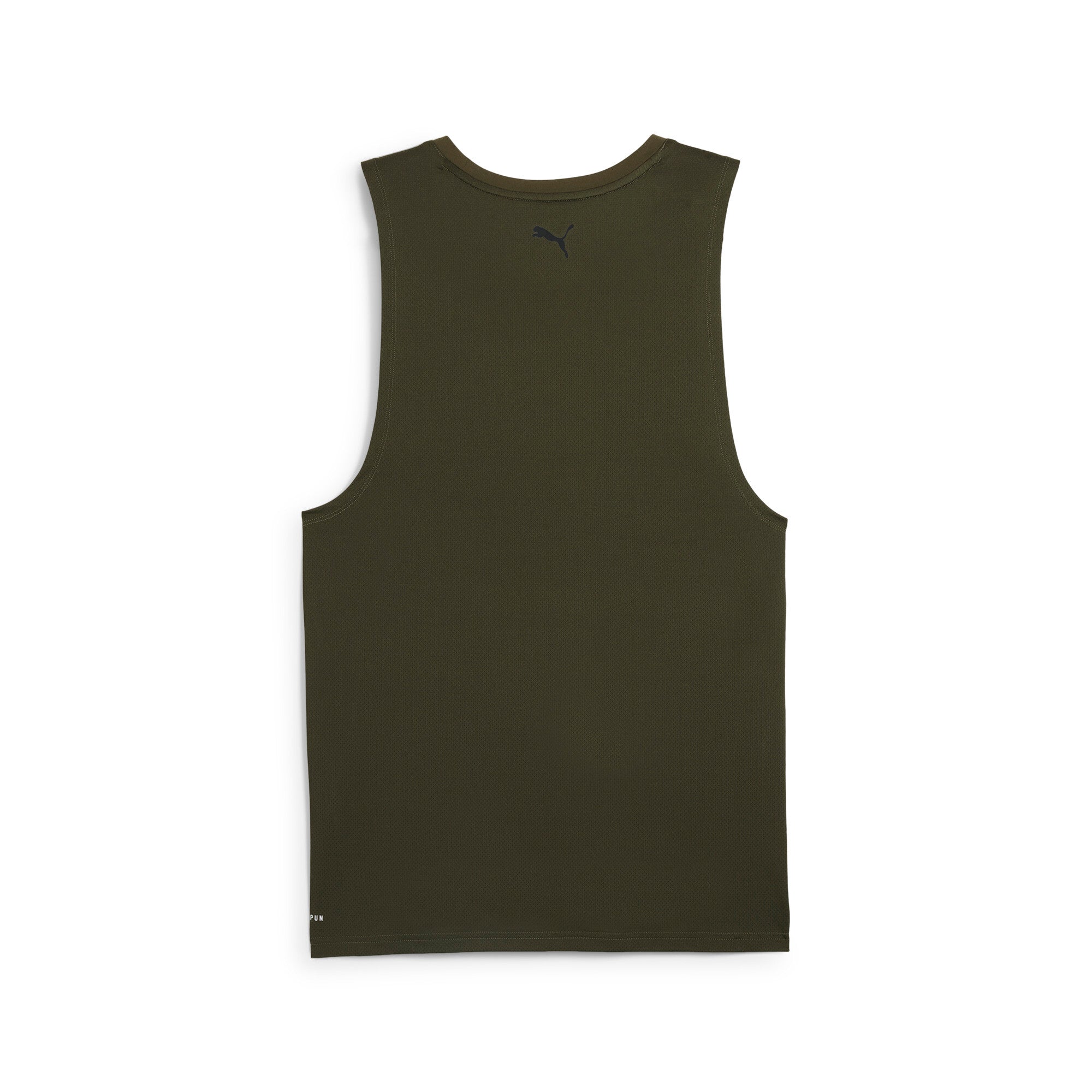 Puma fit CLOUDSPUN tank in dark olive - Back View