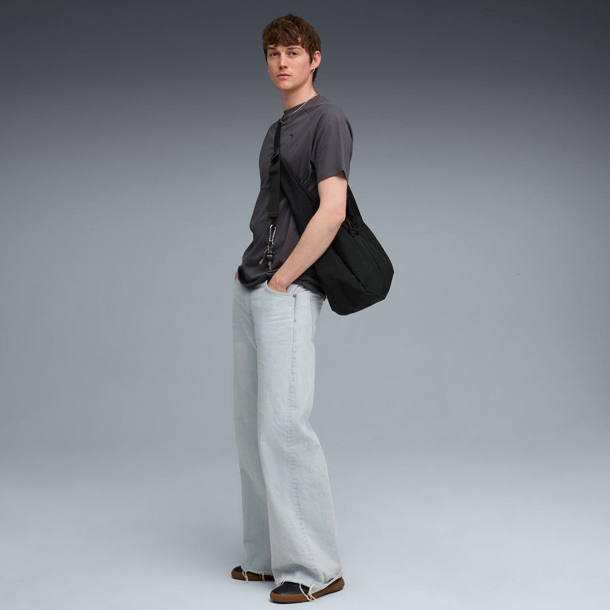 PUMA PUMATECH tee in dusky gray - dusky gray