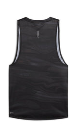 Puma running velocity all-over print polyblend tank in black - Back View