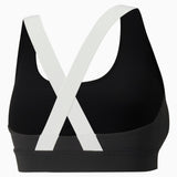 Puma fit mid impact training bra in black - Back View