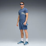 PUMA TRAIN ALL DAY big logo tee - dark indigo