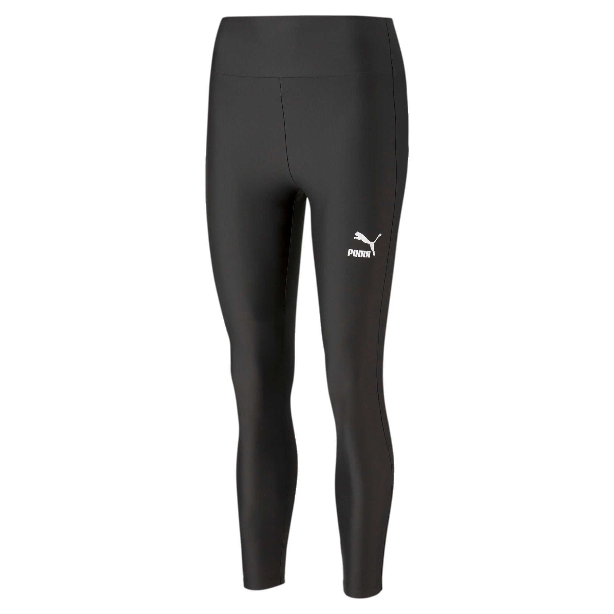 Puma T7 high waist leggings in black - Front View