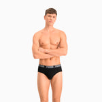 Puma basic men's briefs 2 pack in black - Model Shot 02