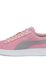 Puma smash v2 glitz glam youth trainers in black - Side View 01