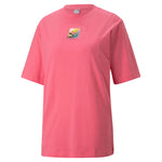 Puma brand love relaxed tee in white - Front View