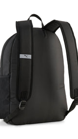PUMA phase backpack in black and green — back view