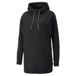 Puma day in motion zip hoodie women in black - Front View