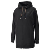 Puma day in motion zip hoodie women in black - Front View