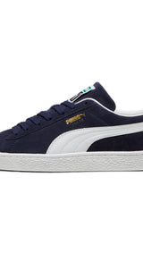 Puma suede classic sneakers in navy and white - Side View 01