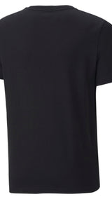 Puma essentials+ two-tone logo tee youth in orange - Back View