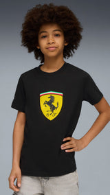 PUMA Scuderia Ferrari sportswear coloured big shield tee - black