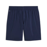 PUMA TRAIN ALL DAY foundations woven 7" shorts men in navy — back view
