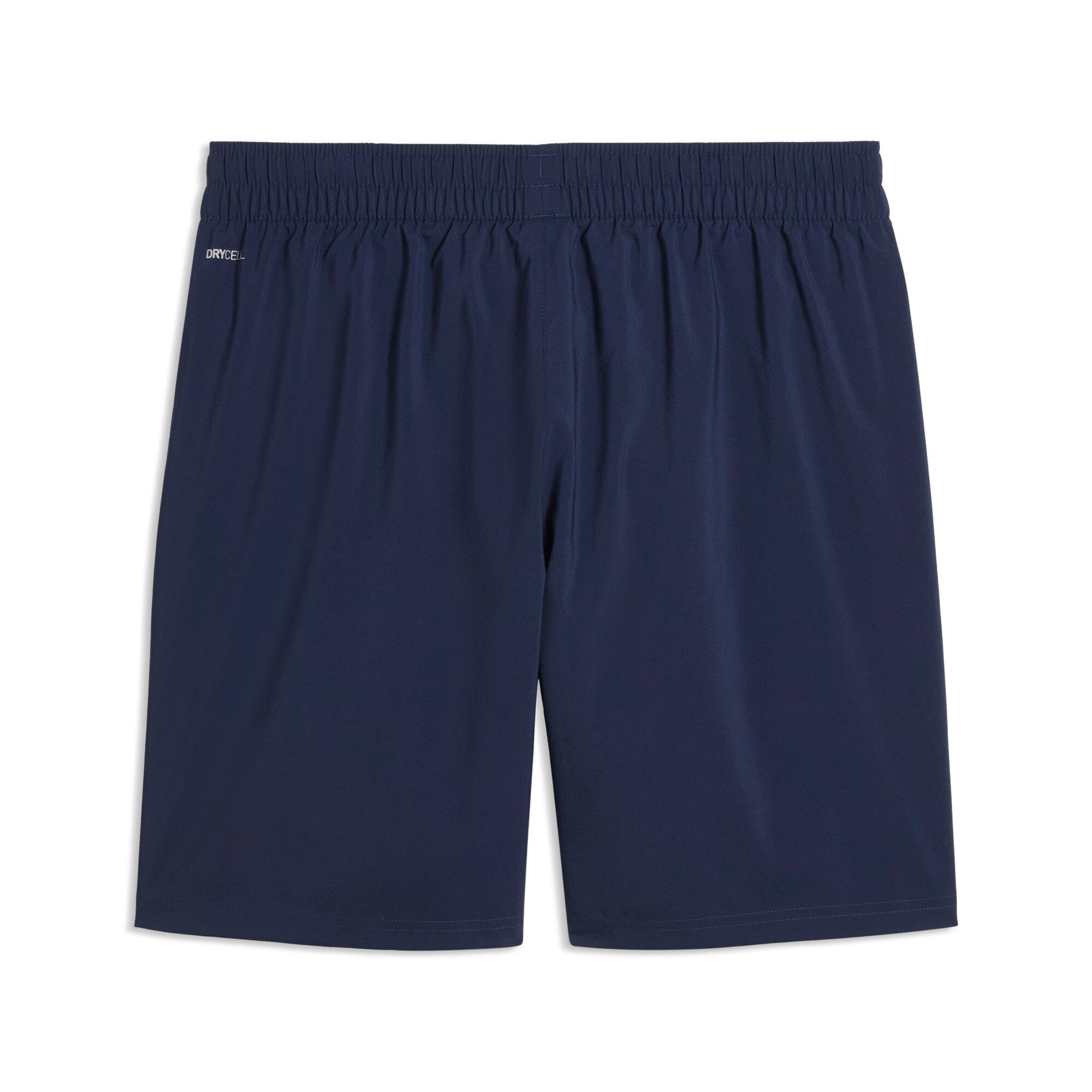 PUMA TRAIN ALL DAY foundations woven 7" shorts men in navy — back view