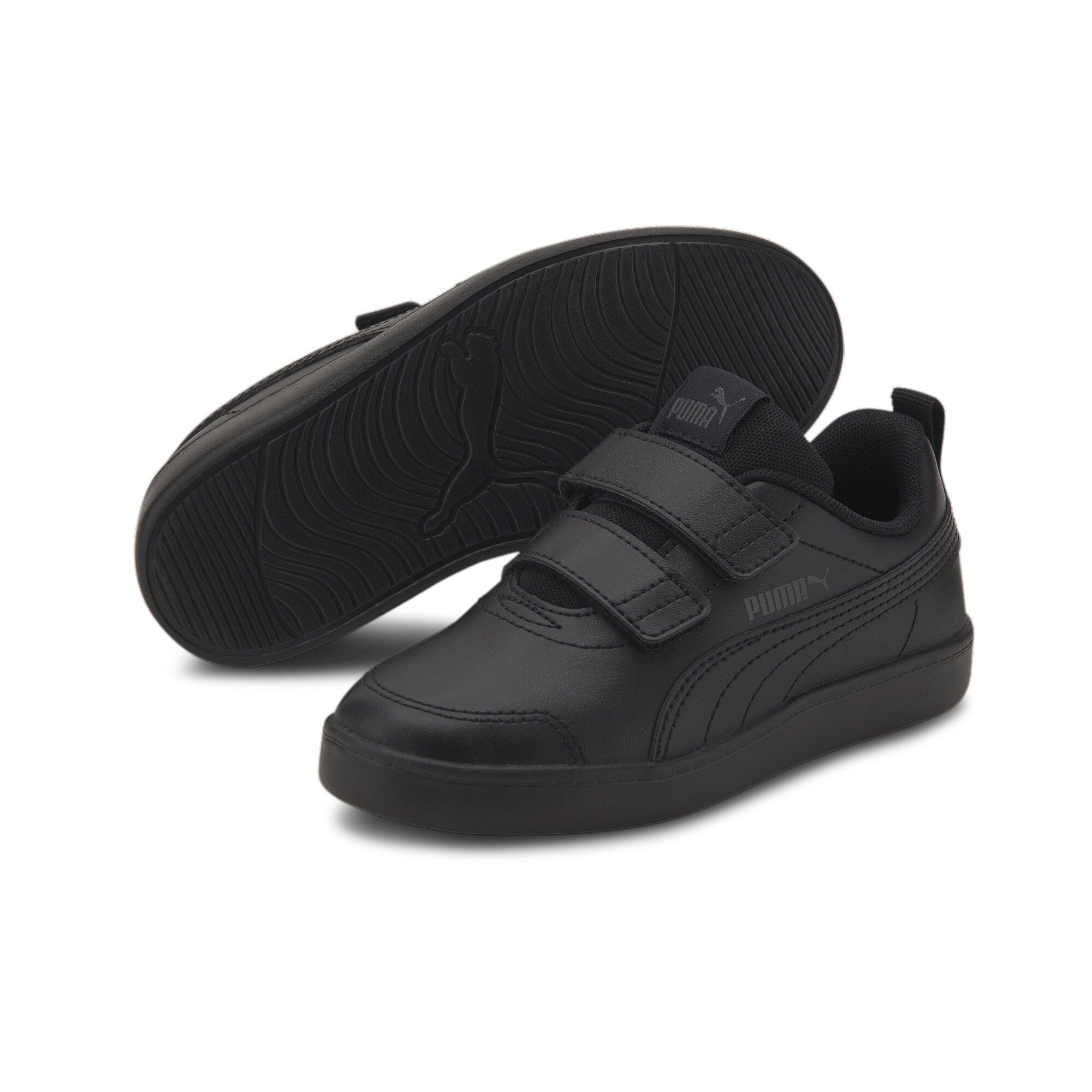 Puma courtflex v2 ' trainers in black - Front View
