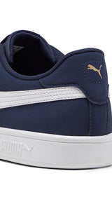 Puma smash 3.0 buck sneakers in black - Back View