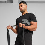 PUMA TRAIN ALL DAY big logo tee - black