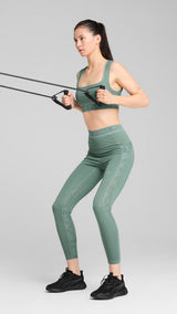 Puma move lace bra in green moon - Model Shot 03