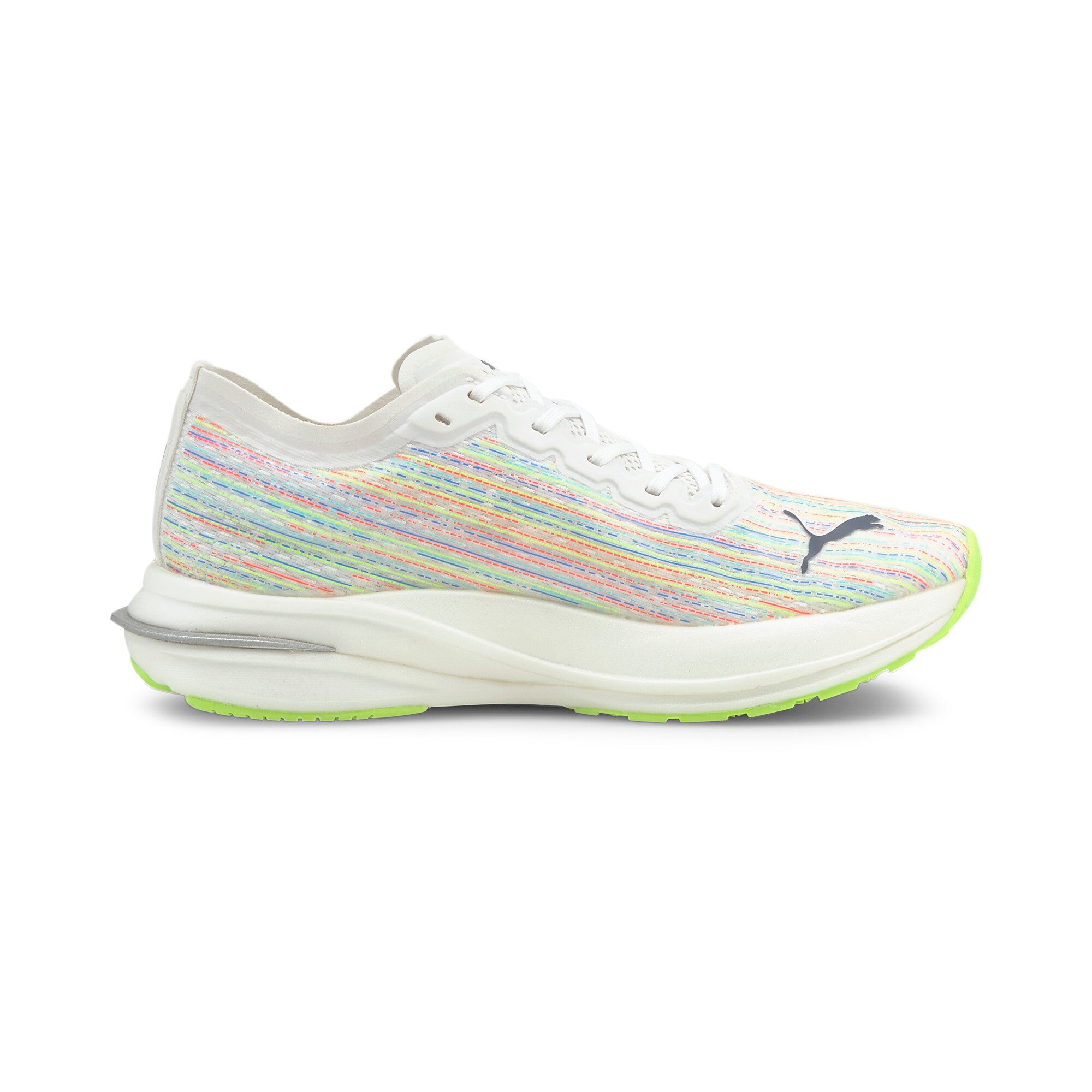 Puma deviate nitro spectra women's running shoes in white - Side View 03