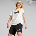 Puma jersey youth shorts set in white - Model Shot 01
