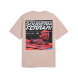 PUMA scuderia ferrari speed tee men in rose latte — back view