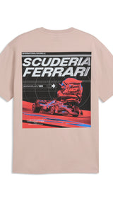 PUMA scuderia ferrari speed tee men in rose latte — back view