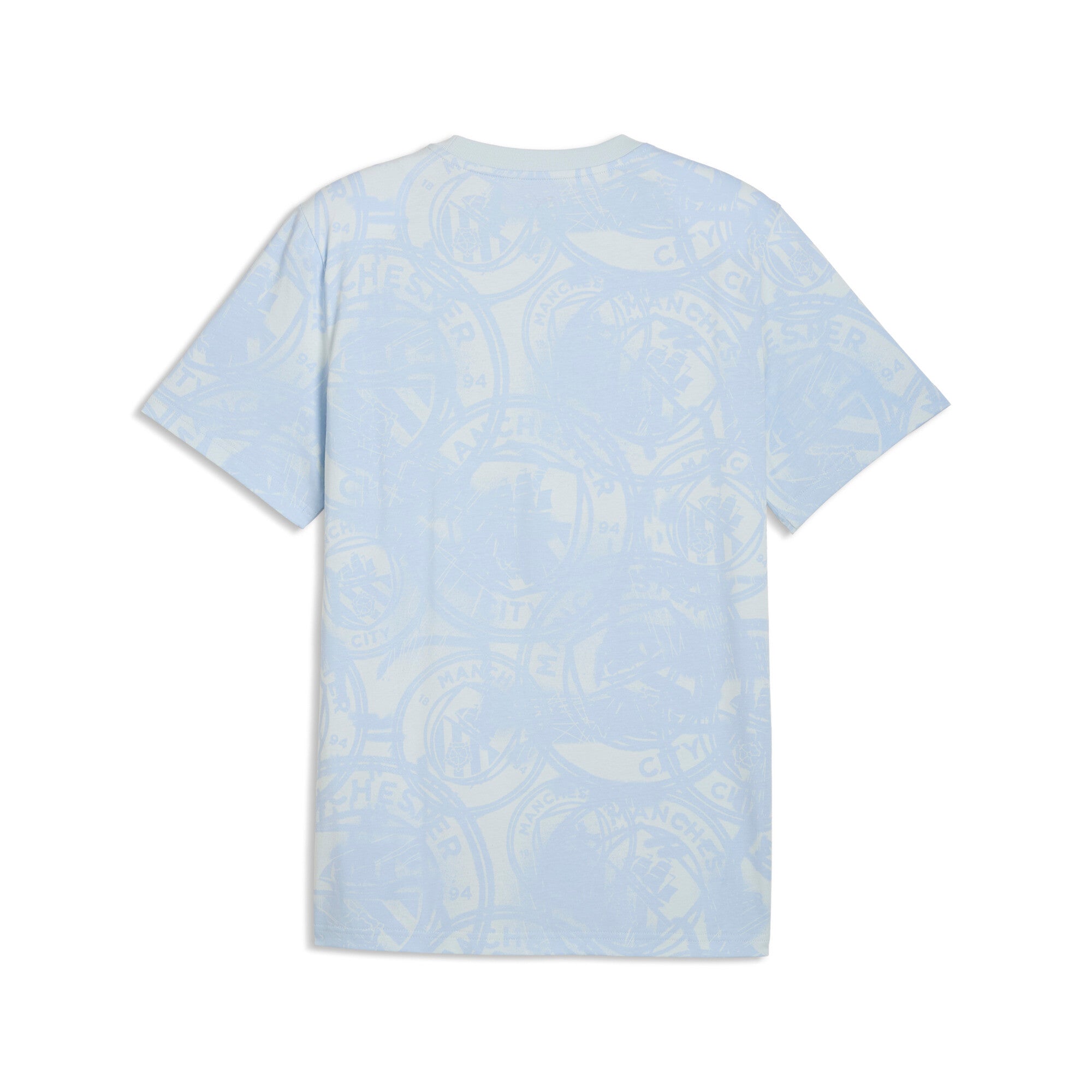 PUMA manchester city ftblculture printed tee men in sea glass — back view