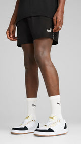 PUMA ESSENTIALS tape woven 5" shorts - black
