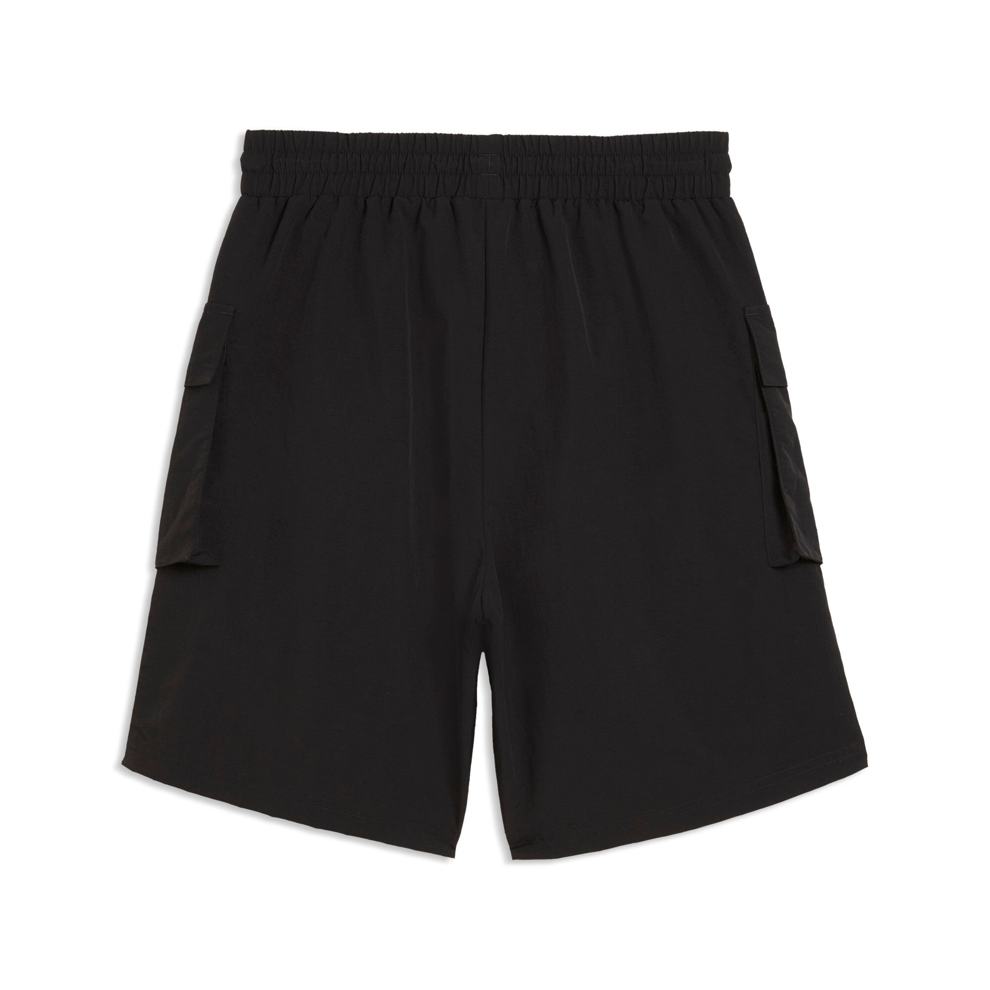 PUMA wardrobe essentials cargo shorts women in black — back view