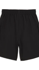 PUMA wardrobe essentials cargo shorts women in black — back view