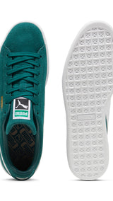 Puma suede classic sneakers in dark myrtle and white - Side View 02
