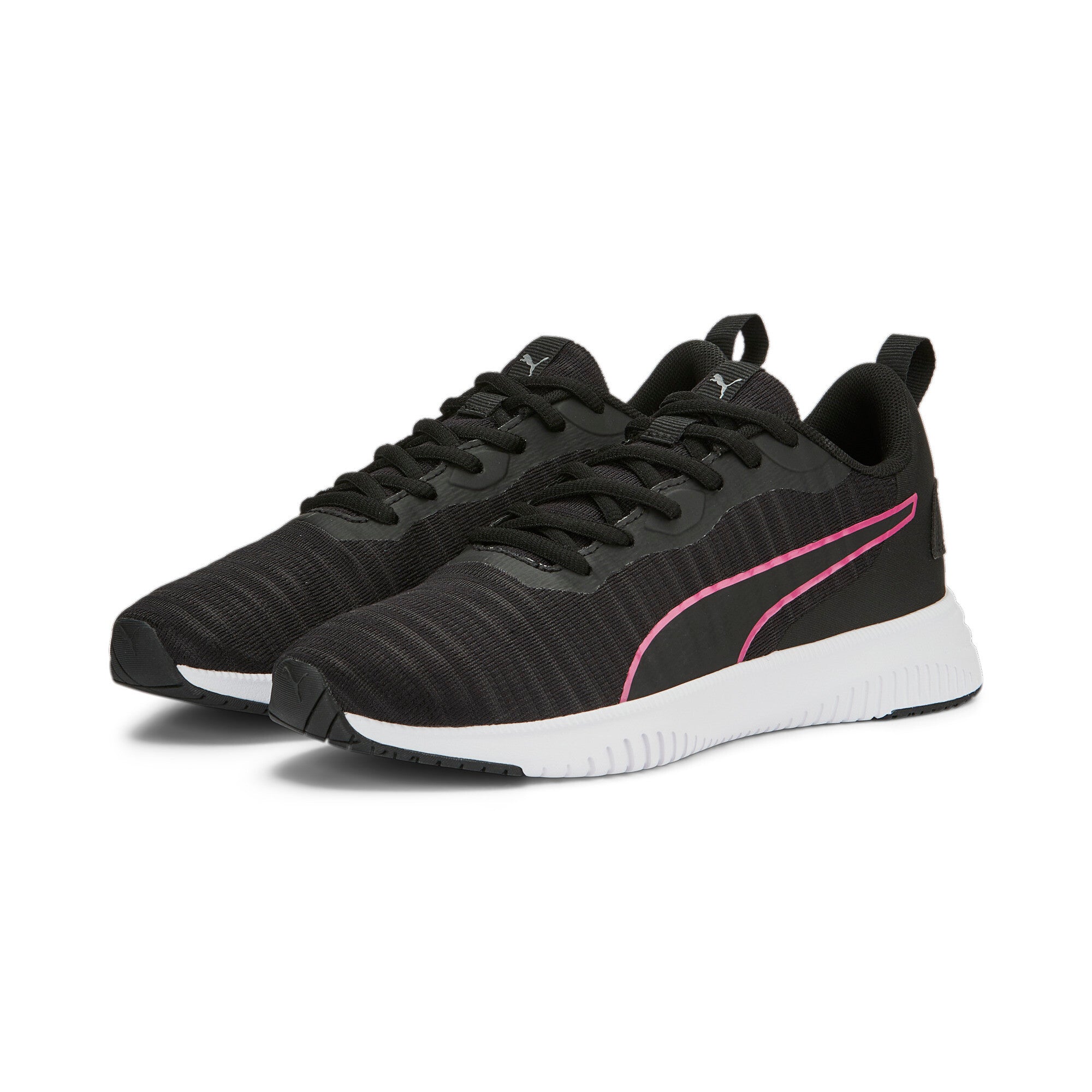 Puma flyer flex women's running shoes in black - Front View