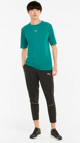 Puma wool short sleeve men's running tee in green - Model Shot 03