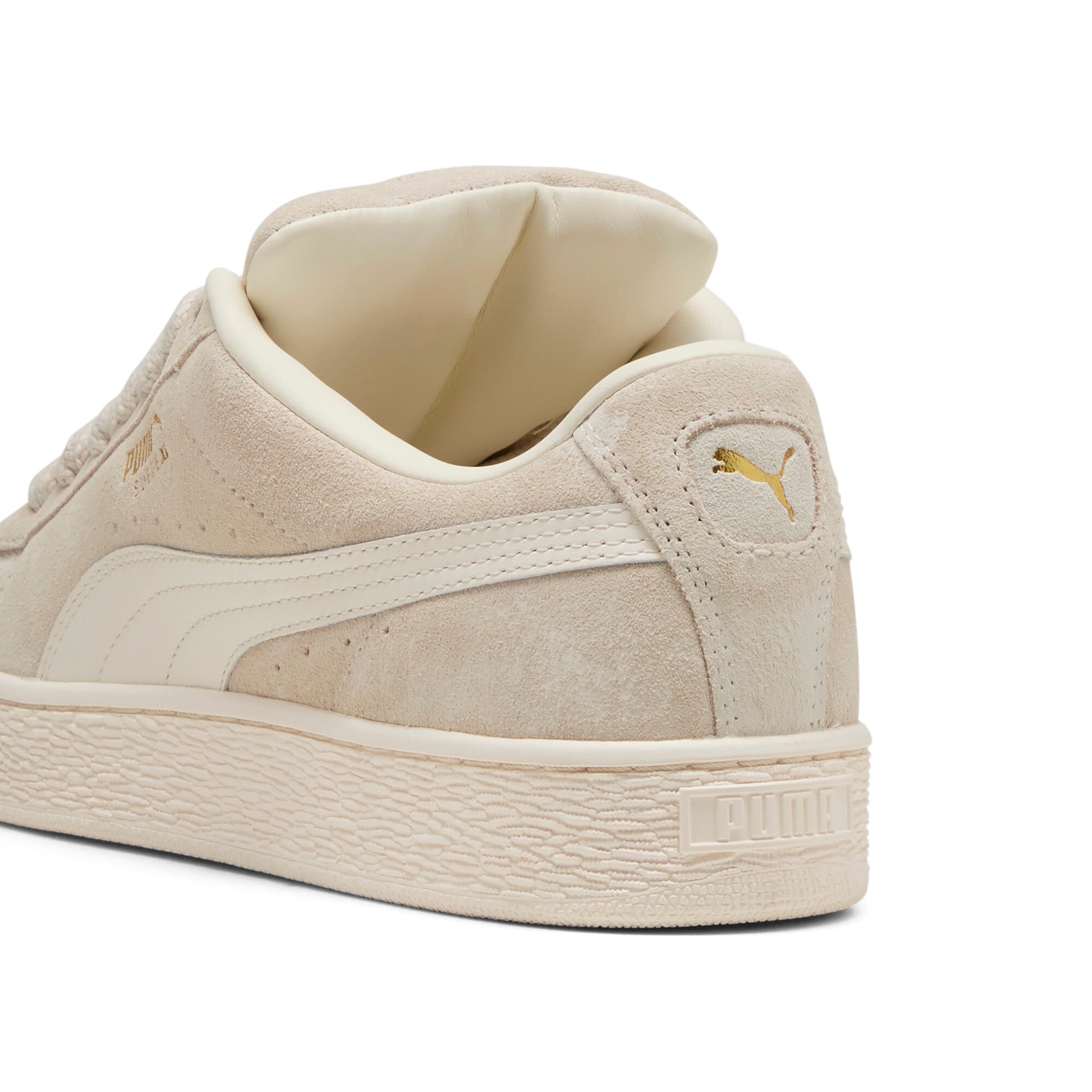 Puma suede XL sneakers in alpine snow and warm white - Back View