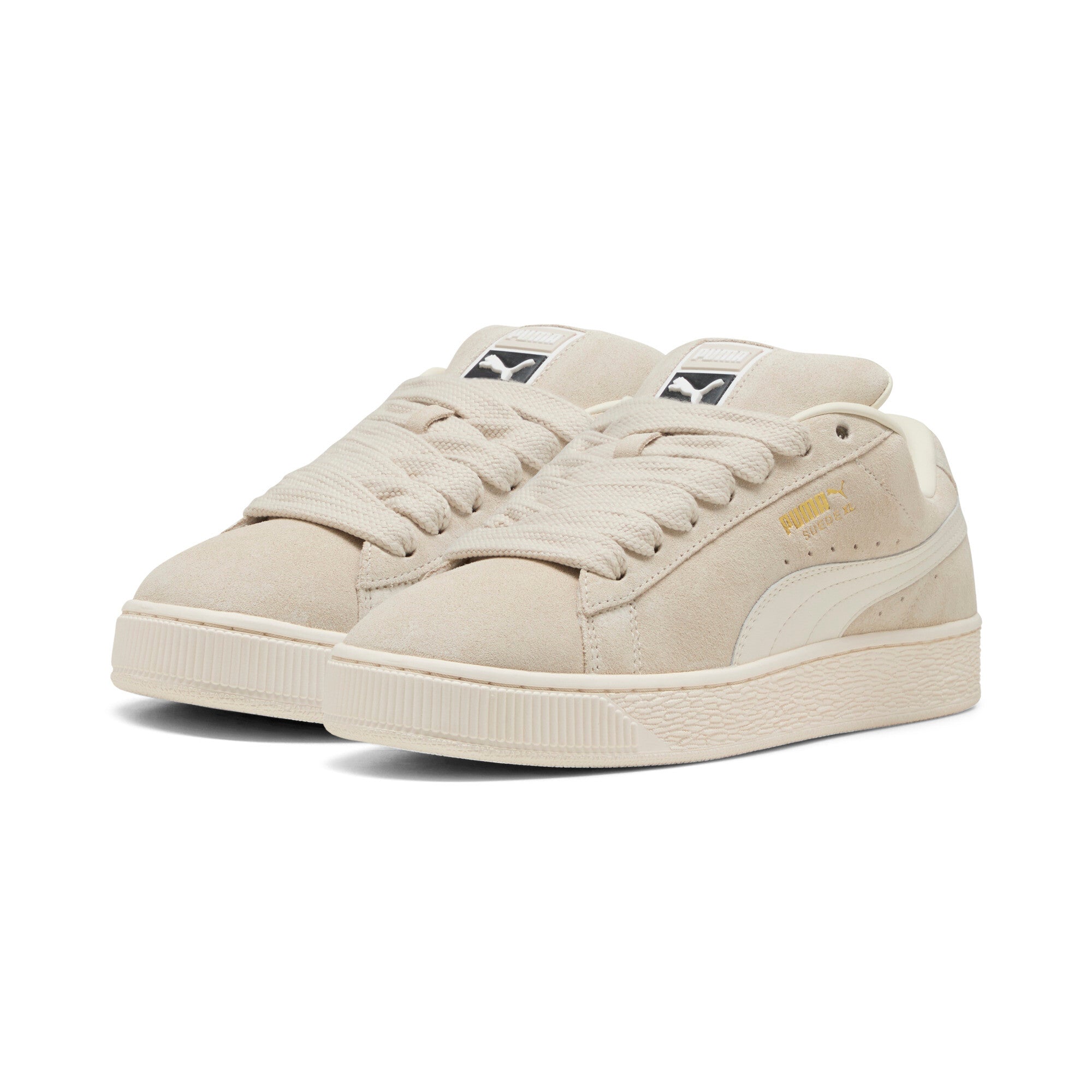 Puma suede XL sneakers in alpine snow and warm white - Front View