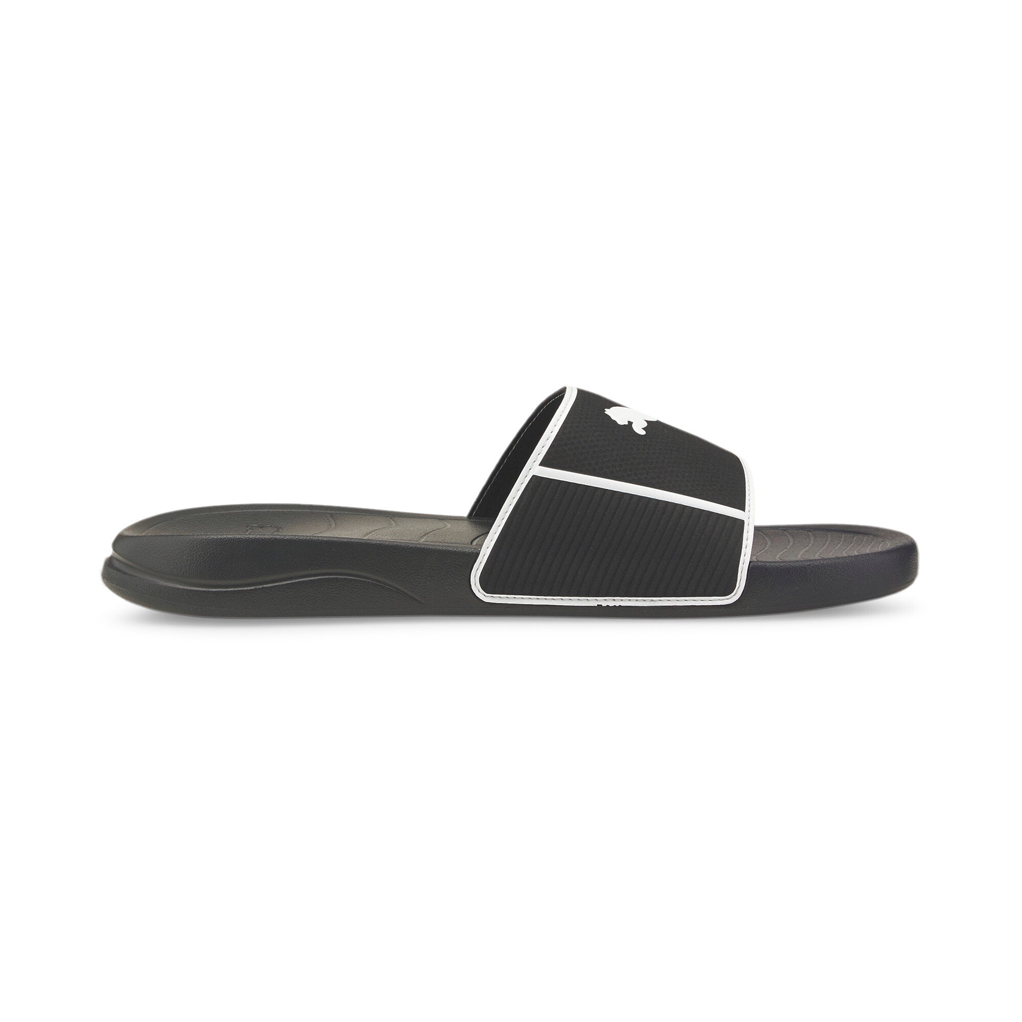 Puma popcat 20 shower sandals in black - Side View 03