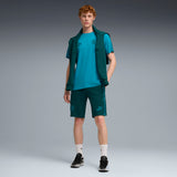 PUMA manchester city KING sweat shorts men in green and blue — model shot 3