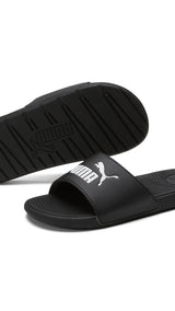 Puma cool cat 2.0 sandals in black - Front View