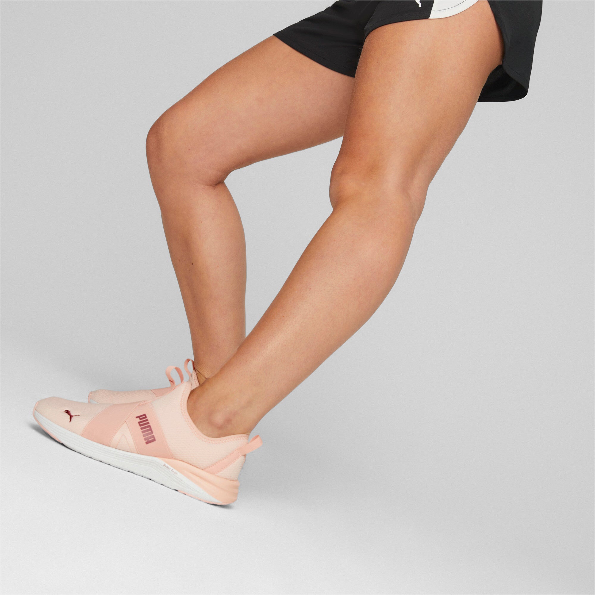 Puma better foam prowl slip on women's training shoes in pink - Model Shot 02