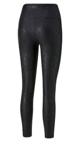 Puma training safari glam high waisted 7/8 leggings in black - Back View