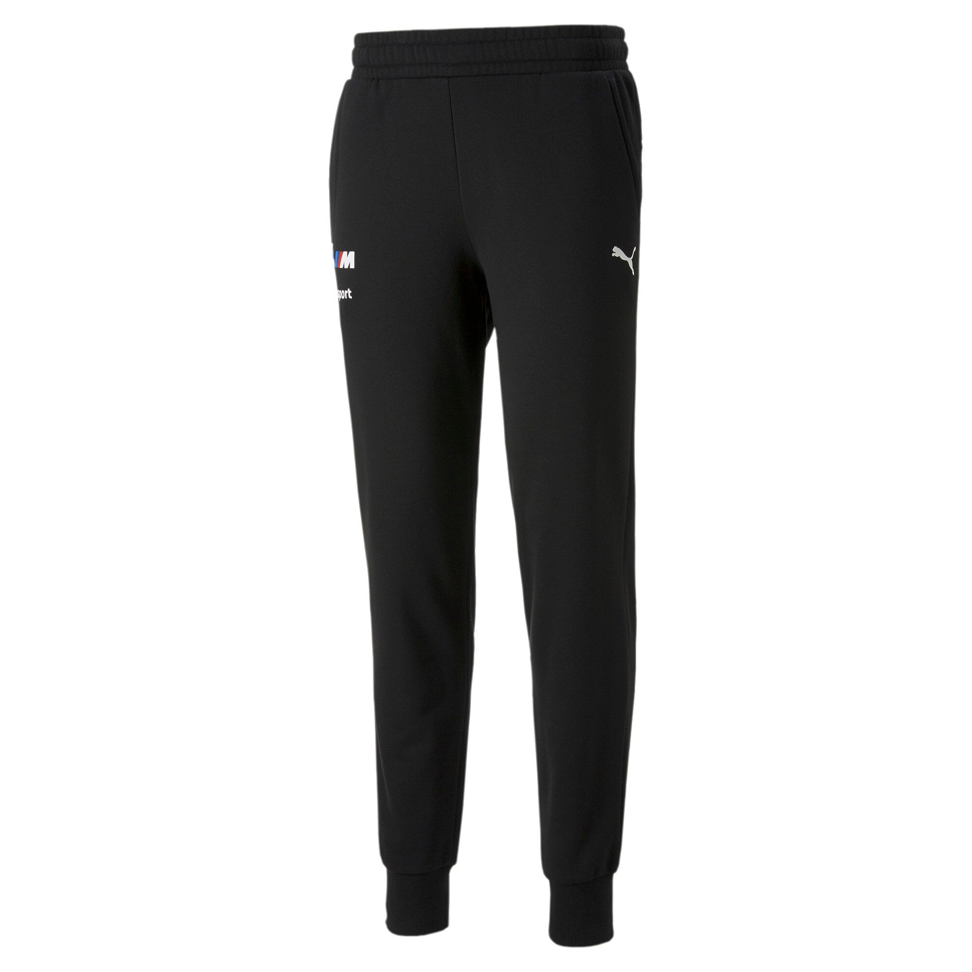 Puma BMW M motorsport essentials fleece pants in black - Front View